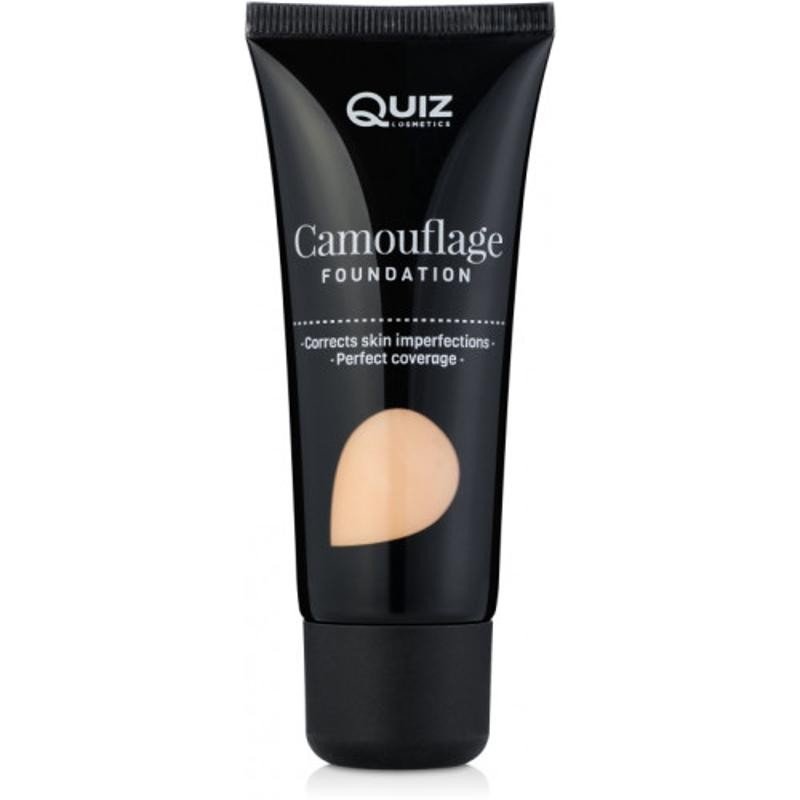 Quiz camouflage foundation 01 soft beige30 ml -فاونديشن درجه 01 سوفت بيج 30 مل