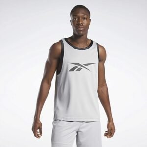 تيشيرت (حفر) ريبوك باسكتبول مش جيرسي للرجال لون رمادي - Reebok Men's Basketball Mesh Jersey Tank Top- Gray