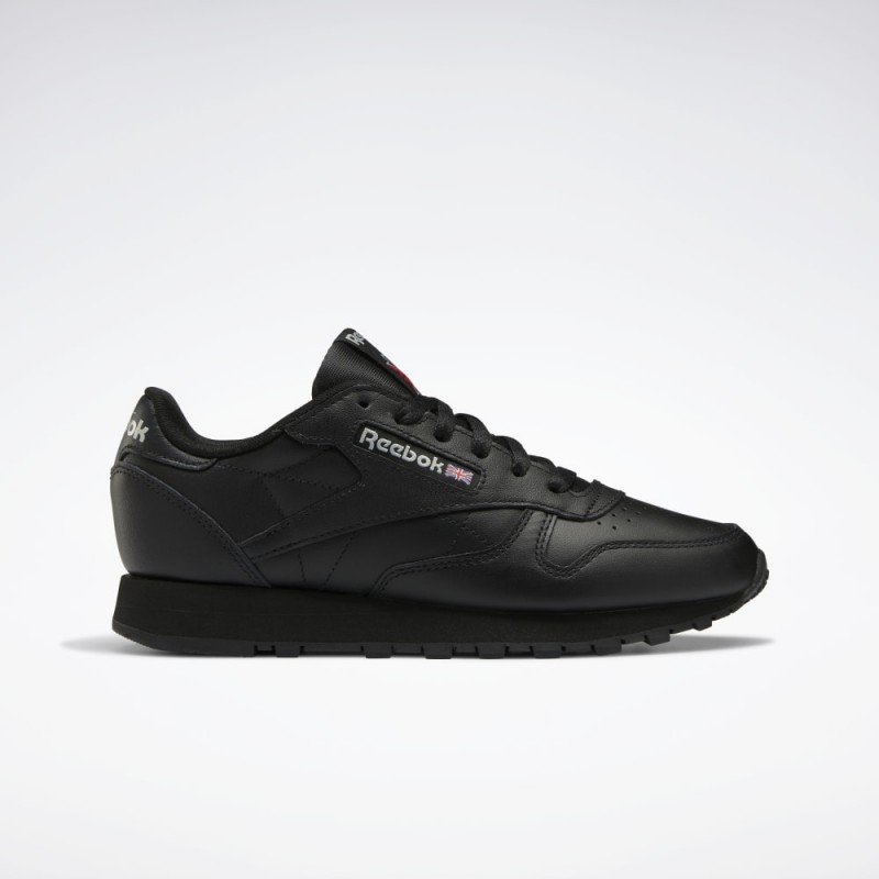 Reebok Unisex' Classic Leather Shoes- حذاء ريبوك كلاسيك ليذر للجنسين لون أسود