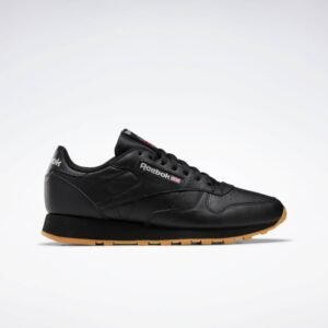 Reebok Unisex Classic Leather Shoes - حذاء ريبوك كلاسيك جلد للجنسين لون أسود