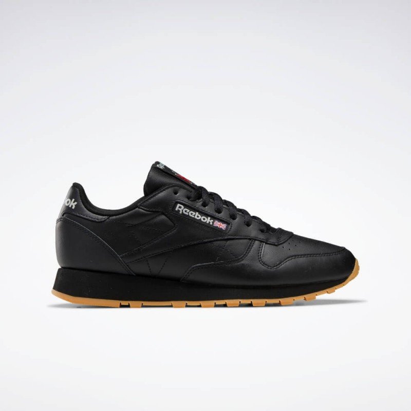 Reebok Unisex Classic Leather Shoes - حذاء ريبوك كلاسيك جلد للجنسين لون أسود