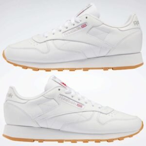 Reebok Unisex Classic Leather Shoes - حذاء ريبوك كلاسيك جلد للجنسين لون أبيض