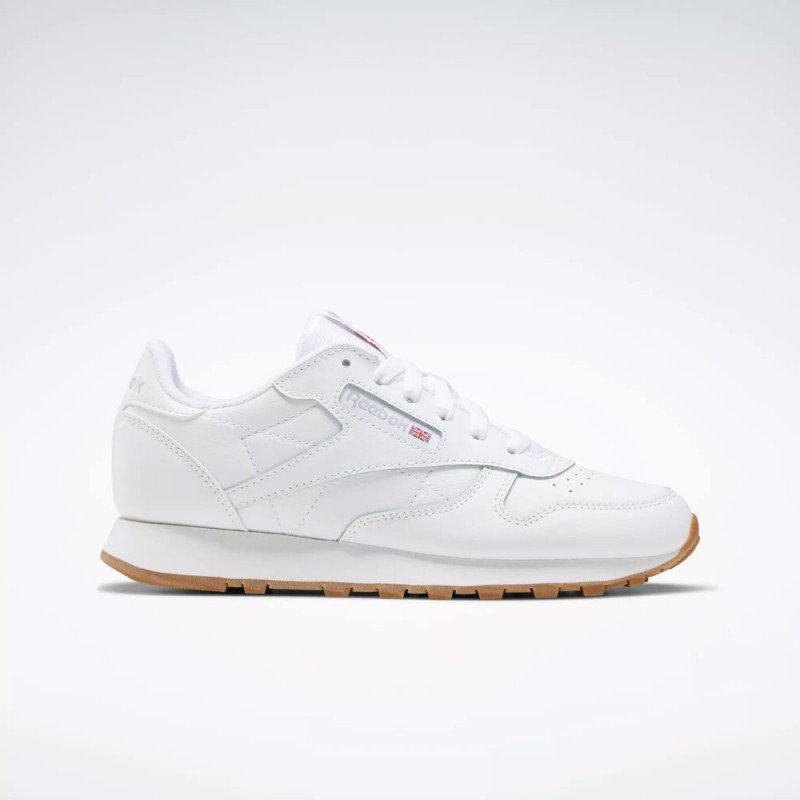Reebok Classic Leather Shoes - Grade School- حذاء ريبوك كلاسيك ليذر لون ابيض