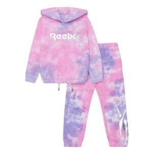 Reebok Kids' Chandal Tod Intl 2Pc Set Tracksuit-  طقم رياضي ريبوك تود انتل قطعتين للأطفال لون زهري وبنفسجي