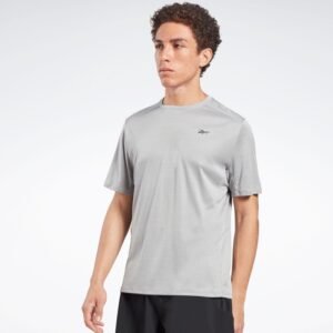 Reebok Men's Mottled jersey T-shirt- Silver - تيشيرت ريبوك موتلد جيرسي للرجال لون سكني