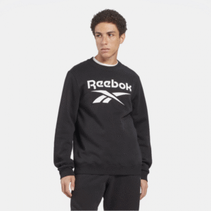 Reebok Men's Identity Fleece Stacked Logo Sweatshirt -Black
