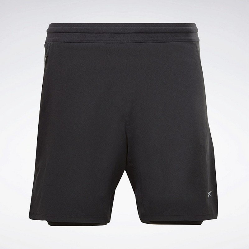 شورت ريبوك سبيد 3.0 2 في 1 للرجال لون أسود - Reebok Men's Speed 3.0 Two-In-One Short – Black