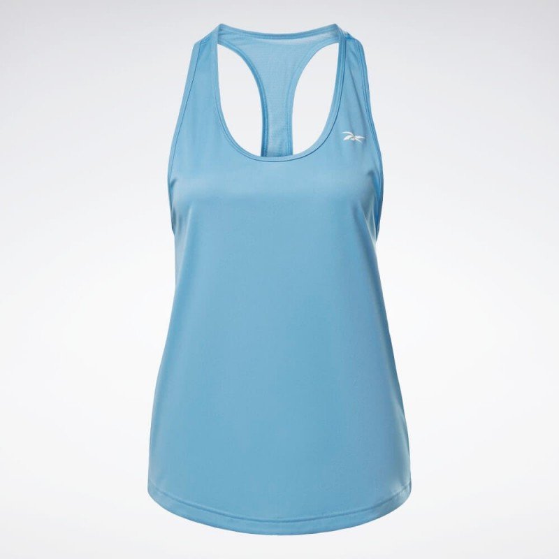 تيشيرت (حفر) ريبوك ورك اوت مش تانك للنساء لون أزرق - Reebok Women's Workout Ready Mesh Back Tank Top- Blue