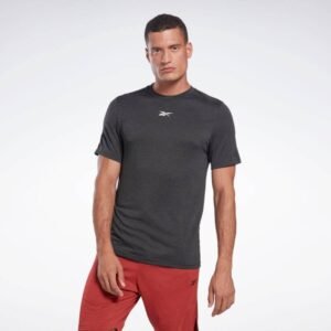 Reebok Mens' Workout Ready Melange T-Shirt- تيشيرت ريبوك وورك اوت ريدي ميلاجن للرجال لون رمادي غامق