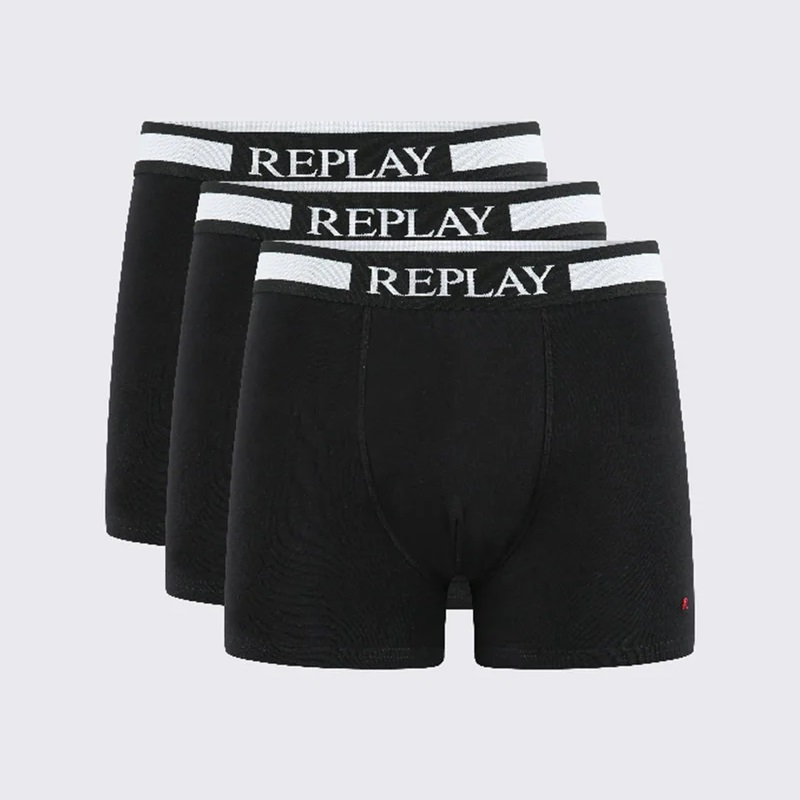 Replay Mens' R047 3PP Boxer - Black