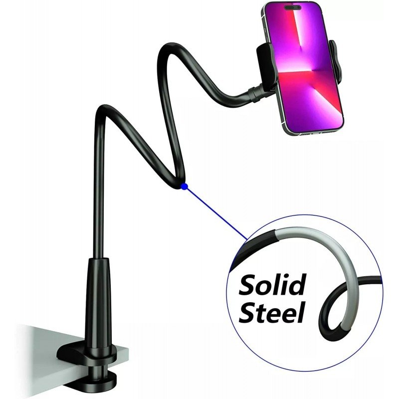 Rotating Bracket حامل للهاتف طول 1متر لون أسود