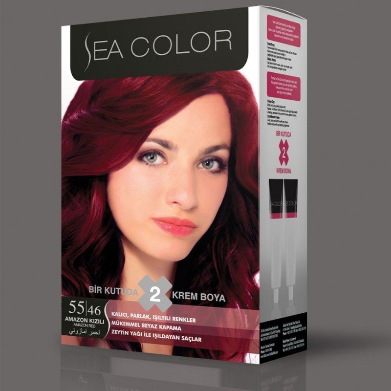 SEA COLOR صبغة شعر احمر امازوني 55/46 100مل