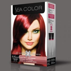 SEA COLOR صبغة شعر احمر ناري 66/46 100مل