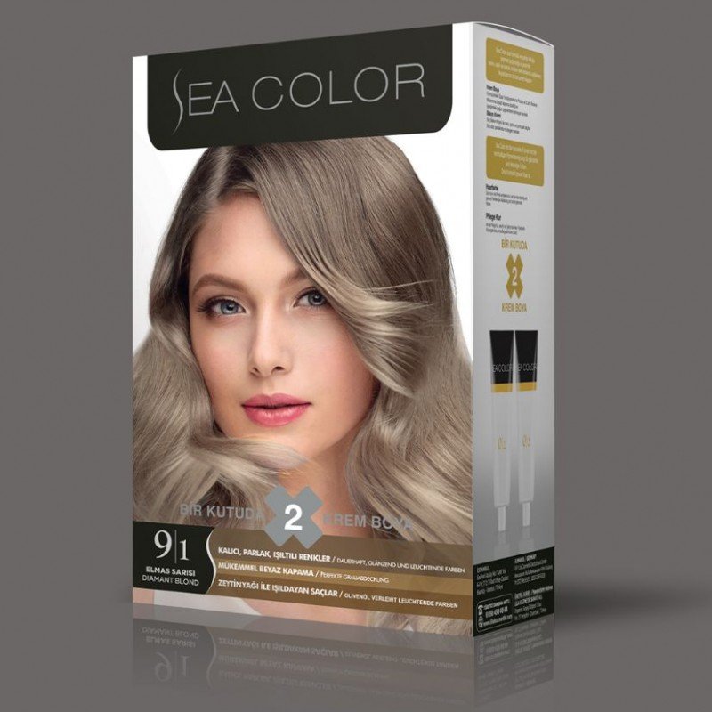 SEA COLOR صبغة شعر اشقر الماسي 9/1 100مل