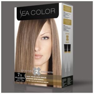 SEA COLOR صبغة شعر اشقر رمادي 7/1 100مل