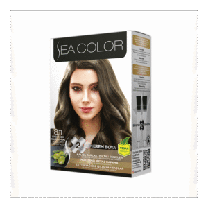 SEA COLOR صبغة شعر اشقر رمادي فاتح 8/1 100مل