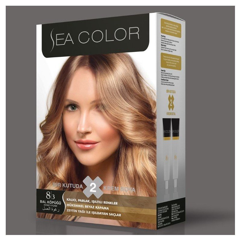 SEA COLOR صبغة شعر رغوة العسل 8/3 100مل