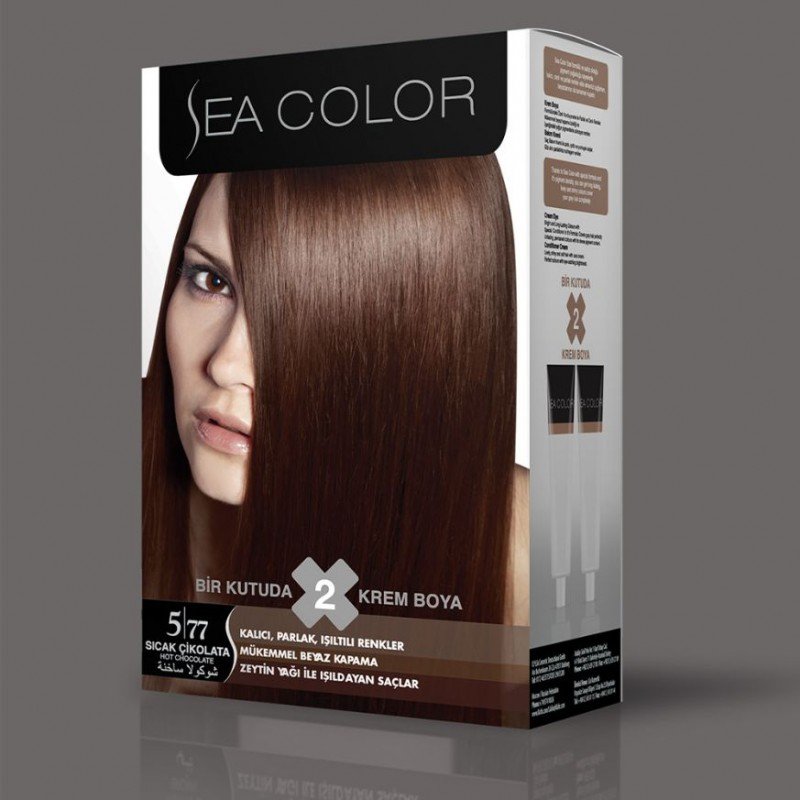 SEA COLOR صبغة شعر شوكولا ساخنة 5/77 100مل