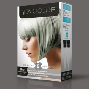 SEA COLOR صبغة شعر فضي دخاني 0/02 100مل