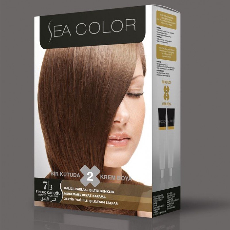SEA COLOR صبغة شعر قشر البندق 7/3 100مل