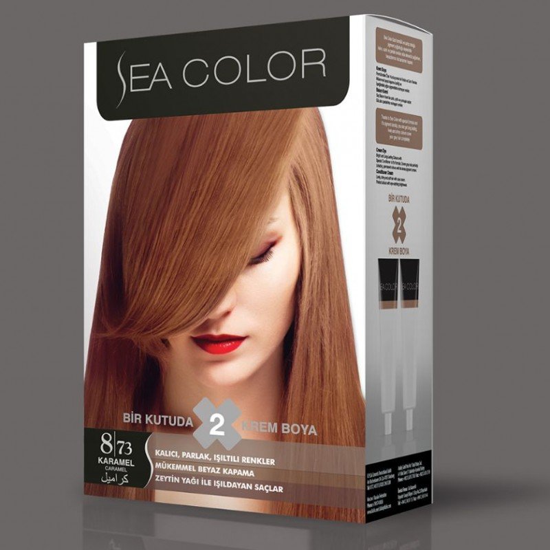 SEA COLOR صبغة شعر كراميل 8/73 100مل