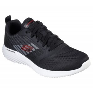 Skechers Men's Bounder - Verkona Shoes  - حذاء سكيتشرز باوندر فيركونا للرجال لون أسود ونعل أبيض
