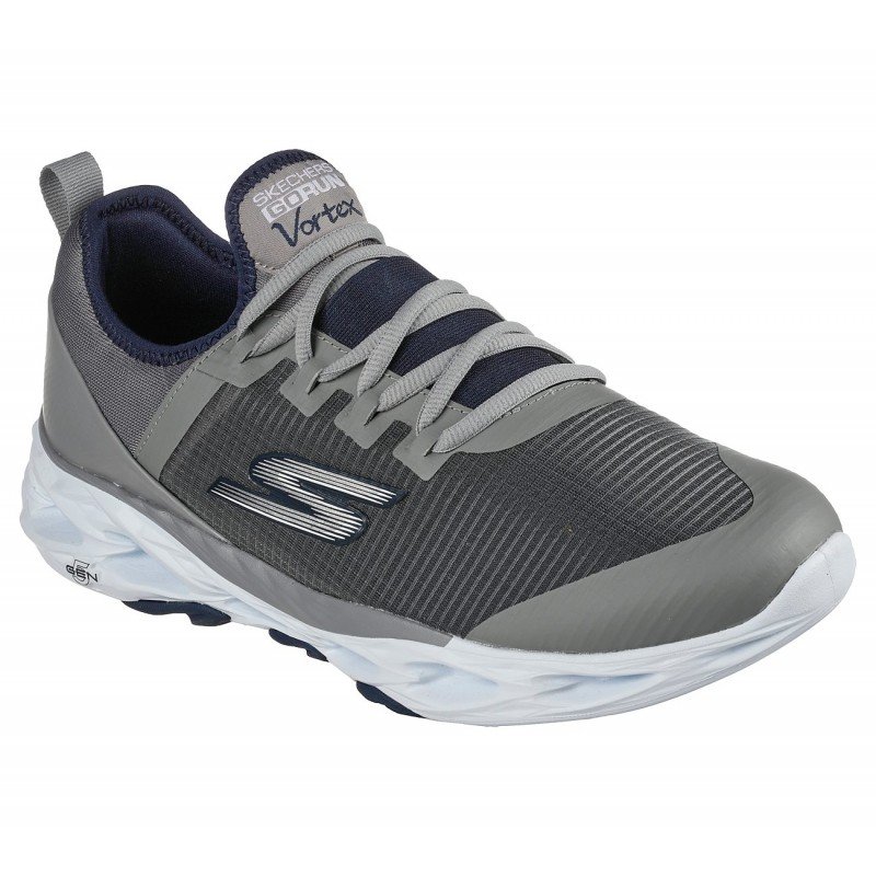 Skechers Men's GO RUN VORTEX - STORM Shoes  - حذاء سكيتشرز جو رن فورتكس- ستورم للرجال لون رمادي