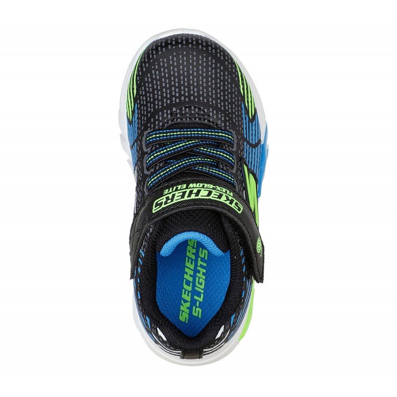 Skechers Kids' S Lights: Flex-Glow Elite Shoes - حذاء سكيتشرز فليكس جلو ايليت للأطفال لون أسود