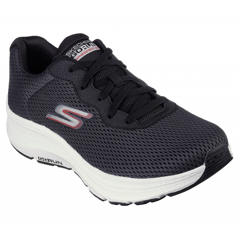 Skechers Men's GO RUN CONSISTENT 2.0 Shoes - حذاء سكيتشرز جو رن كونيستينت 2.0 للرجال لون فحمي ونعل أبيض