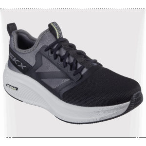 Skechers Men's GOrun Elevate 2.0 - Jetsweep Shoes - حذاء سكيتشرز جو رن ايليفيت 2.0- جت سويب للرجال لون أسود ورمادي