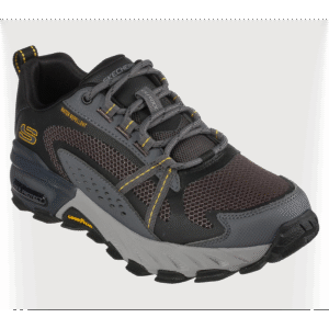 Skechers Men's Max Protect Shoes - حذاء سكيتشرز ماكس بروتيكت للرجال لون أسود ورمادي وأصفر