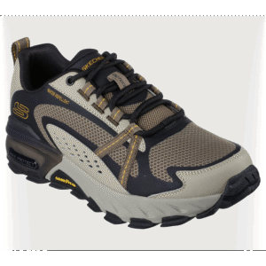 Skechers Men's Max Protect Shoes -  حذاء سكيتشرز ماكس بروتيكت للرجال لون بيج فاتح وأسود وزيتي