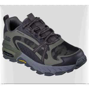 Skechers Men's Max Protect - Task Force Shoes - حذاء سكيتشرز ماكس بروتكت- تاسك فورس للرجال لون زيتي ورمادي