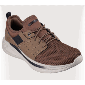 Skechers Men's Relaxed Fit: Slade - Raymar Shoes - حذاء سكيتشرز ريلاكس فيت: سلاد رايمار للرجال لون بني ونعل بيج