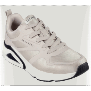 Skechers Men's Tres-Air Uno - Revolution-Airy Shoes -حذاء سكيتشرز تريس اير أونو للرجال لون بيج ونعل أبيض