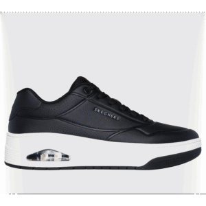 Skechers Men's Uno Court Shoes - حذاء سكيتشرز أونو- كورت للرجال لون اسود ونعل أبيض
