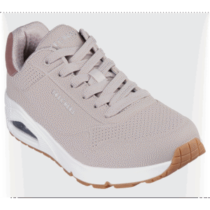 Skechers Men's Uno - Suited On Air Shoes - حذاء سكيتشرز أونو- سوتيود أون اير للرجال لون بيج ونعل أبيض