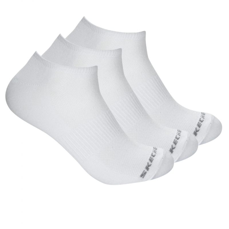 Skechers Mens (41-46) 3 Pairs Socks - White