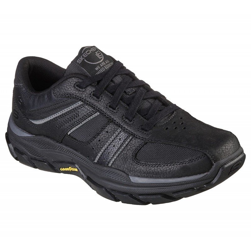Skechers Men's Relaxed Fit: Respected - Edgemere Shoes  - حذاء سكيتشرز ريلاكس فيت: ريسبيكتد للرجال لون أسود