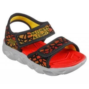 Skechers Kids' S Lights: Hypno-Splash Sun Sonic Shoes  - حذاء سكيتشرز هايبنو سبلاش صن سونيك للأطفال لون أسود وبرتقالي