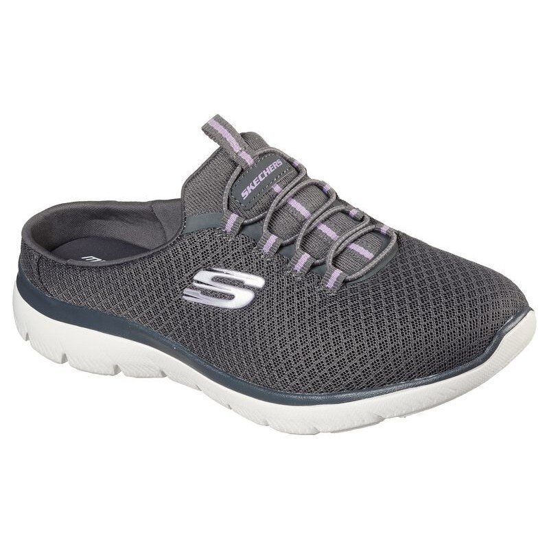 Skechers Women's Summits - Swift Step Shoes - حذاء سكيتشرز سميتس - سويفت ستيب للنساء لون رمادي ونعل ابيض
