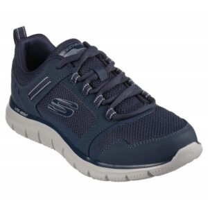 Skechers Men's Track - Knockhill Shoes - حذاء سكيتشرز تراك - نوك هيل للرجال لون كحلي ونعل ابيض