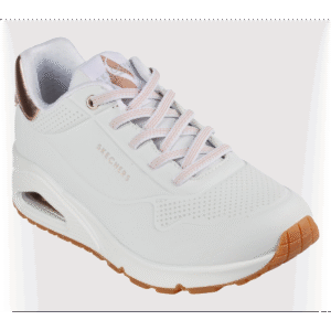 Skechers Women's Uno - Shimmer Away Shoes - حذاء سكيتشرز أونو - شيمر اويه للنساء لون ابيض