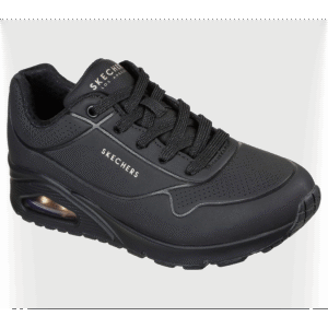 Skechers Women's Uno - Stand On Air Wide Fit Shoes -حذاء سكيتشرز أونو ستاند اون اير وايد فيت للنساء لون أسود