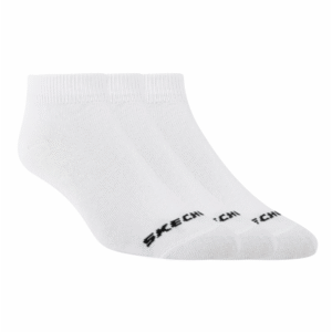 Skechers Womens (36-41) 3 Pairs Socks - White