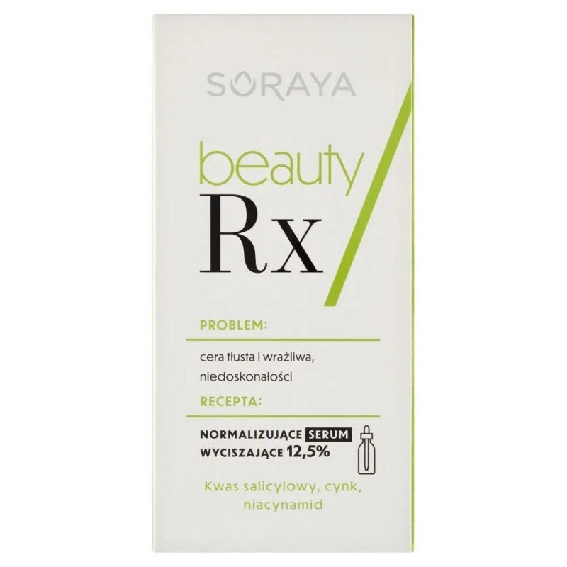 SORAYA Beauty Rx Normalizing serum سيروم سورايا بيوتي آر إكس المُهدئ والمُنعش للبشرة بحمض الساليسيليك والزنك والنياسيناميد 30 مل