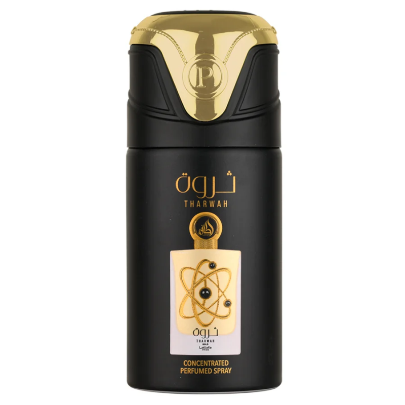 Tharwah Gold Deodorant By Lattafa Pride 250Ml -مزيل عرق ثروة من لطافة برايد للجنسين حجم 250 مل