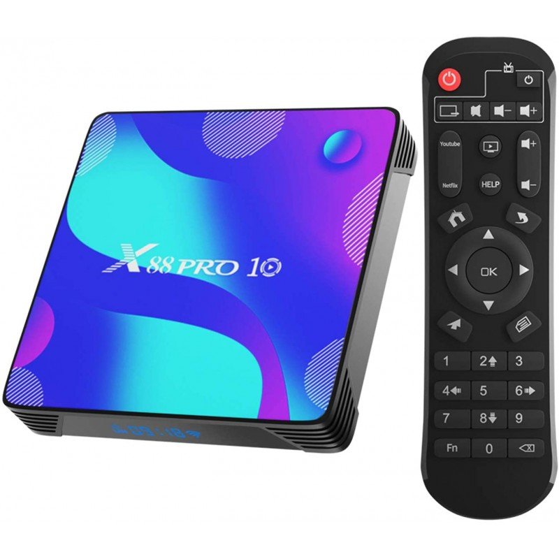 TV Smart Box X88 Pro 10 android 64GB & 4GB RAM 4K رسيفر
