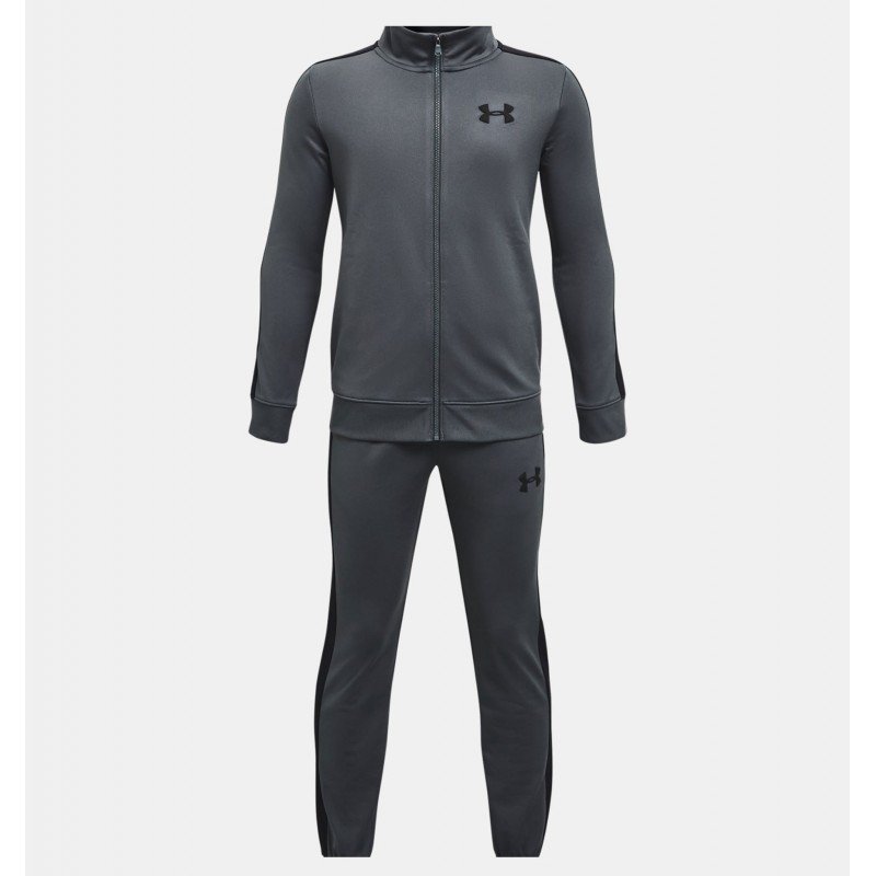 Under Armour Boys' UA Knit Tracksuit - بدلة رياضية أندر آرمر نت للأطفال لون رمادي