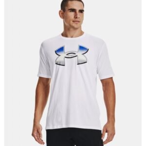 Under Armour Men's Big Logo 2.0 Short Sleeve T-Shirt - تيشيرت أندر آرمر بيج لوجو 2.0 بأكمام قصيرة للرجال لون أبيض